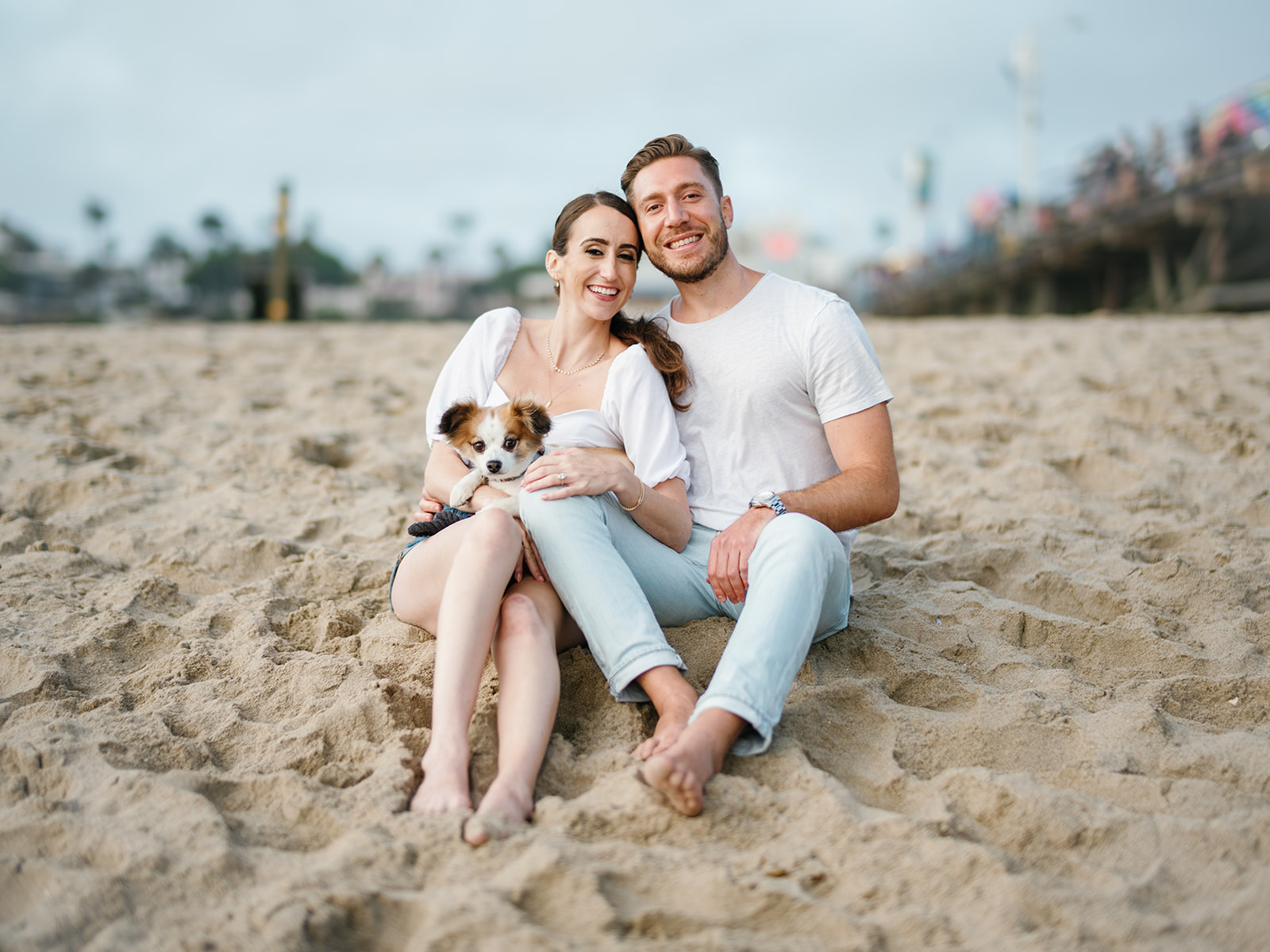 Santa Monica Engagement - Santa Monica Pier - Couple Portraits