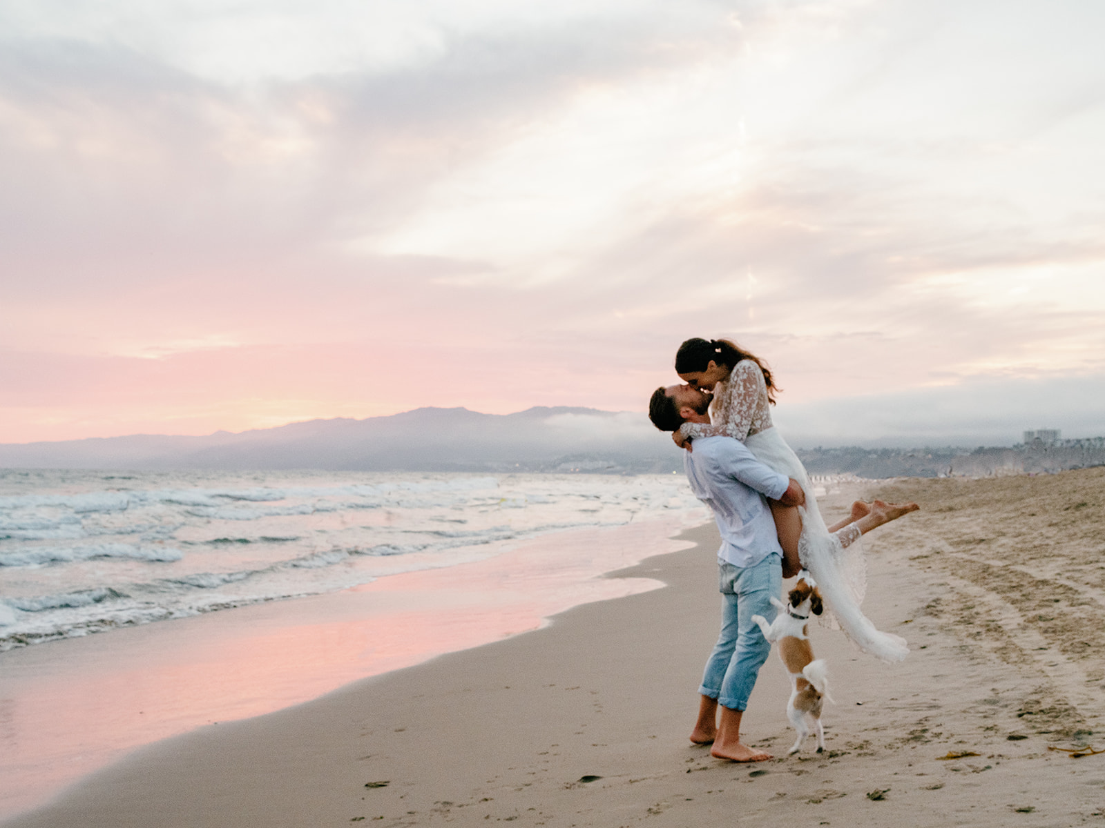 Santa Monica Engagement - Santa Monica Pier - Couple Portraits