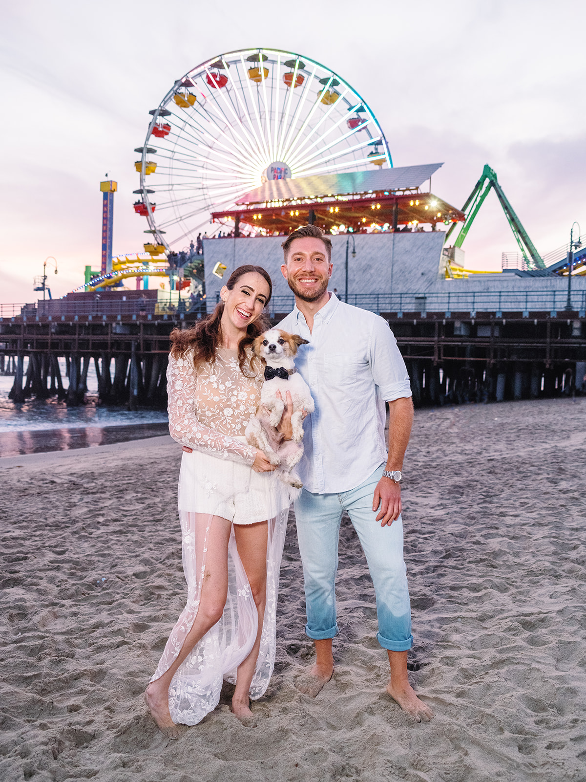 Santa Monica Engagement - Santa Monica Pier - Couple Portraits