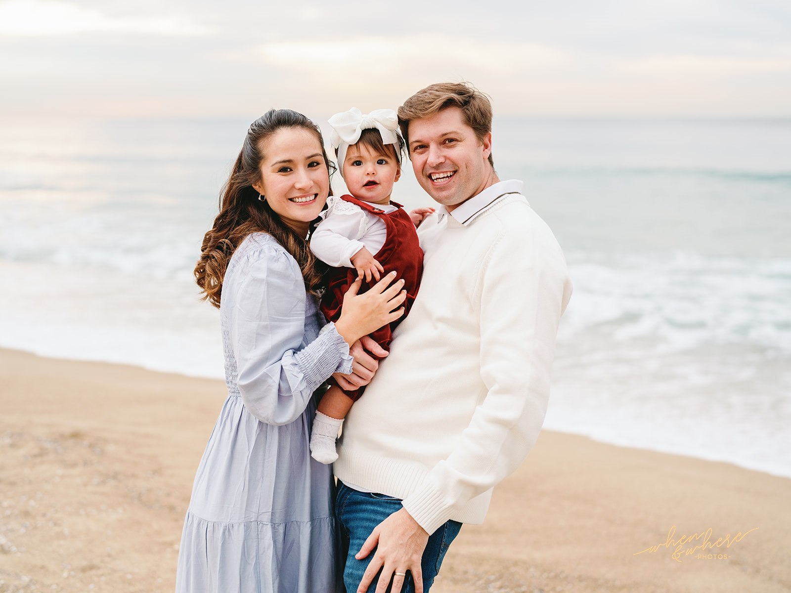 Family Portrait Session - Redondo Beach, California. Stacy reached out to me to document her family and her happy daughter. It's rare when you get a chance to work with such a happy baby. She had the biggest smile, even with dreary December clouds in Los Angeles.